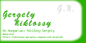 gergely miklossy business card