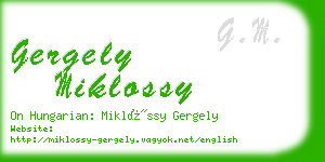 gergely miklossy business card